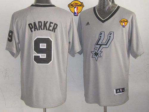 Grey Spurs #9 Tony Parker 2013 Christmas Day Swingman Finals Patch Stitched NBA Jersey